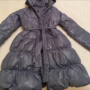 Blue puffer jacket Sisley (united colors of benetton brand)size 14 girls